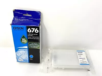 Epson 676XL High-Yield Ink Cartridge - Cyan (T676XL220) Genuine Open Box • $14.99