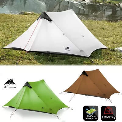 3F Lanshan Ultralight 1-2 Person Tent 3 Season Camping Hiking Portable Outdoor • $41.79