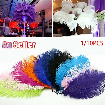 1/10Pcs Large Ostrich Feathers Plume Centerpiece Wedding Party DIY Decor 30-35cm • $10.99