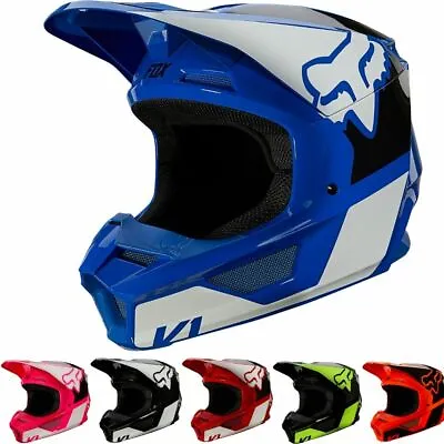 Fox Unisex-Child Dirt Bike Motocross Racing Helmets MX21 V1 Revn Youth Off Road • $94.93