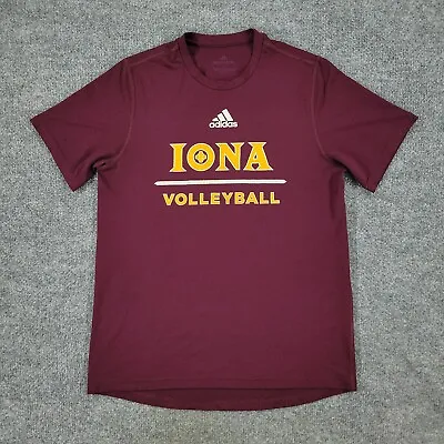 Adidas Shirt Men Small Red Burgundy Activewear Iona Volleyball Climalite Creator • $12.99