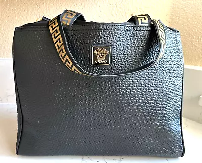 Versace Parfums Luxury Travel Shopping Large Tote Pleather • $45