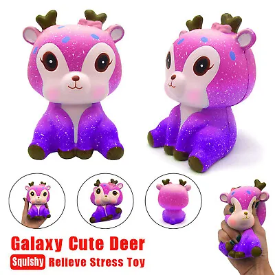$10.62 • Buy Kawaii Cartoon Galaxy Deer Slow Rising Cream Scented Stress Reliever Toy Squishy