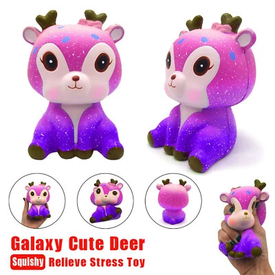 $10.62 • Buy Kawaii Cartoon Galaxy Deer Slow Rising Cream Scented Stress Reliever Toy Squishy