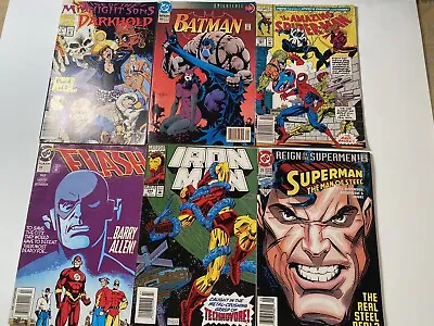 Vintage 90s Comic Book Lot Batman Superman Ironman SpiderMan Flash MidNight Sons • $15