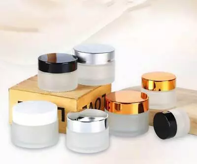 Wholesale ​5g-100g Glass Face Cream Lip Balm Container Cosmetic Makeup Pots AP • $321.46