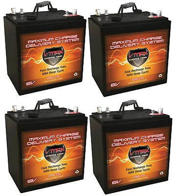 QTY 4 VMAX XTR6-235 Battery GC2 XTREME 6V AGM 235AH Each For RV Backup • $1289.93