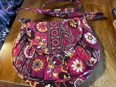 Vera Bradley Carnaby Saddle Up Crossbody Bag Hipster Purse GUC • $12.99