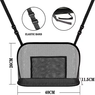 Car Net Pocket Handbag Holder Between Seats Organizer Purse Storage Mesh Bag AU • $12.22