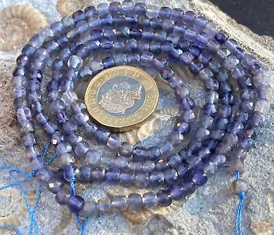 Iolite - Semi Precious - Gemstone Beads - 40cm Strand - Jewellery Making • £19.95