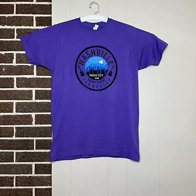 Music City Nashville Tennessee Men's T Shirt M Medium Purple • $9.99