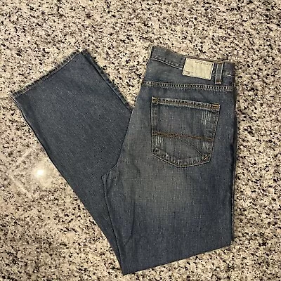 Tommy Hilfiger Jeans Mens 36 X 32 Freedom Relaxed Fit Straight Factory Distress • $16.99