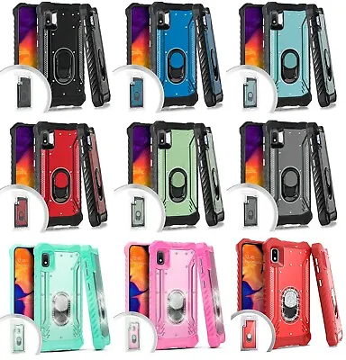 For Samsung Galaxy A10E S102DL SM-A102V SM-A102U Metal Jacket Stand Case Cover • $9.98