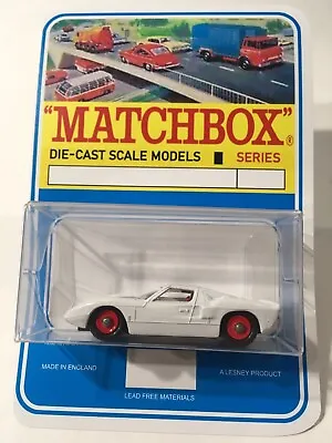 Vintage Lesney Matchbox 41 Custom GT 40 With Red Hubs Blister Pack. • $49.95