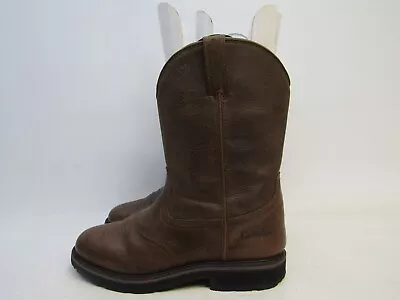 Cabelas Mens Size 12 EE Brown Leather Stockman Cowboy Western Boots • $66.49