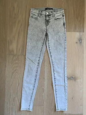 J Brand Super Skinny Women’s Jeans Med Rise Acid Wash Size 25 - Silver Sky Grey • $8