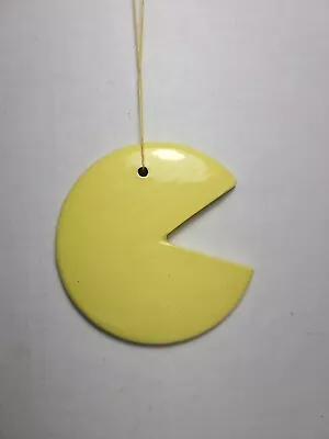 Vintage Wood Wooden Yellow Pacman Pac-Man Pac Man Christmas Holiday Ornament • $11.25
