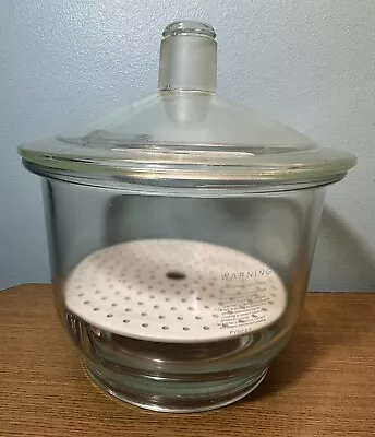 PYREX Dry Seal Vacuum Large Desiccator W/ Coorstek 60456 Porcelain Plate -Read • $174.99