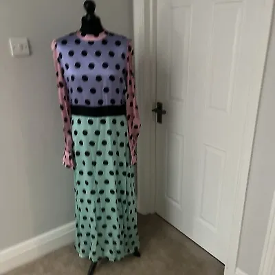 BNWT Olivia Rubin 100% Silk Marley Polka Dot Dress UK 14 RRP £359 • £175