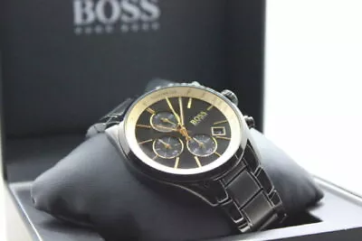 £89.99 • Buy New Genuine Hugo Boss Grand Prix Hb1513578 Mens Watch Stainless Steel Black