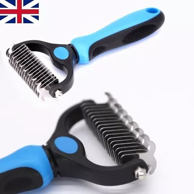 Professional Dog Dematting Comb Undercoat Rake Brush 2 Side Effective Teeth Comb • £5.99