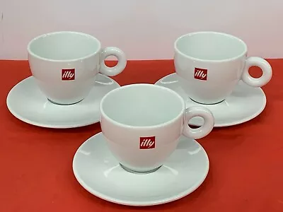 £36.56 • Buy ILLY CAPPUCCINO CUPS (6 Oz) AND SAUCERS  (3 SETS)