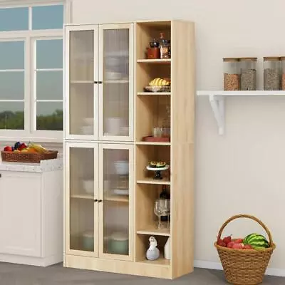 71  Tall Kitchen Pantry With Door And Adjustable Shelving Kitchen Locker New • $219.99