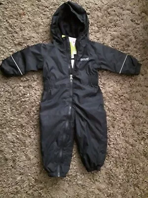 Regatta Splosh Suit Baby Wateroof Breathable 6  - 12 Mths Navy  BNWT • £10