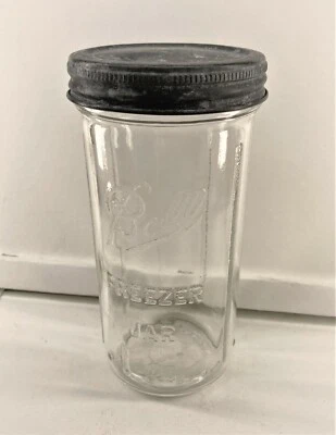 $12.50 • Buy Ball Freezer Jar Clear 24 Oz. Stippled Embossing Smooth Lip Zinc WM Cap  RB201