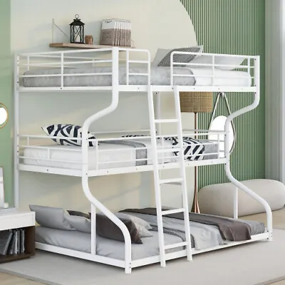 Heavy Duty Metal Triple Bunk Beds Twin XL/Full XL/Queen Size Platform Bed Frames • $489.90