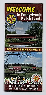 1970s Pennsylvania Dutch Land Reading Berks County VTG Travel Brochure Lodging • $12.99