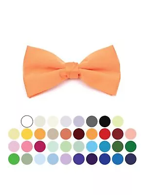$7.99 • Buy Young Boy's Pre-tied Clip On Bow Tie - Formal Tuxedo Solid Color