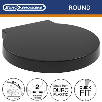 Euroshowers Round Toilet Seat Soft Close Fits: Ideal Standard Space Grohe Turin • £40.95