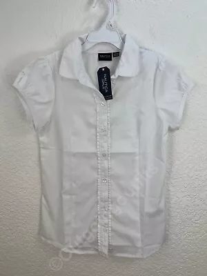 NWD Nautica School Uniform Girl's Short Sleeve Shirt Top Size M (8/10) • $10