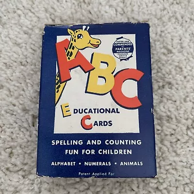 Vintage 1-10 ABC Flash Cards- 1944 Fun For Kiddies Full Set Original Box RARE • $25