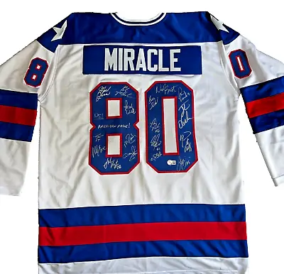 1980 TEAM USA HOCKEY MIRACLE ON ICE  American Made  AUTO X19 WHITE JERSEY BAS • $899.99