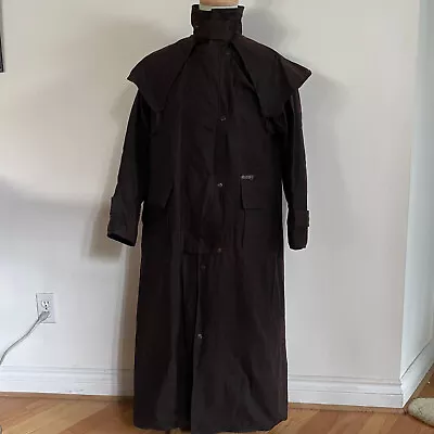 Oilskin Duster Coat  Men Size XS Drizabone Riding Drover • $86.13