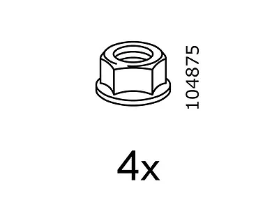 6 Ikea Nut 104875 Fits Ikea Hemnes Bed Frame And Other Ikea Furniture  • $6.99