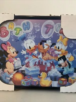 Disney Bath Time Mickey And Friends Picture 10x8x1/2inches Blk Frame New • $10.44