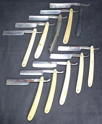 (10) Estate Straight Razor Lot #3 - Red-Point - Rattler - Wostenholm - Vintage • $139.99