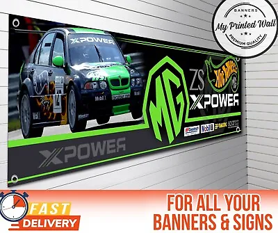 MG ZS X Power Hot Wheels BTCC Touring Car Banner For WORKSHOP Garage Sign • £16.50