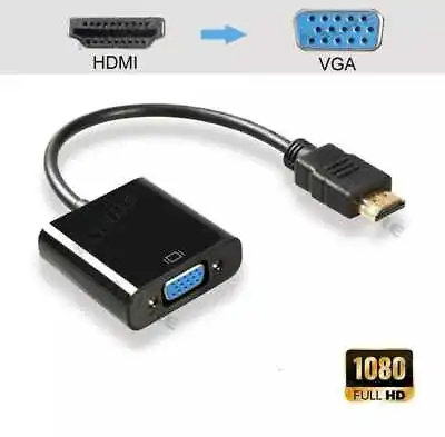 £3.79 • Buy HDMI Male To VGA Female Converter Adapter Cable Audio For 1080P Monitor Output