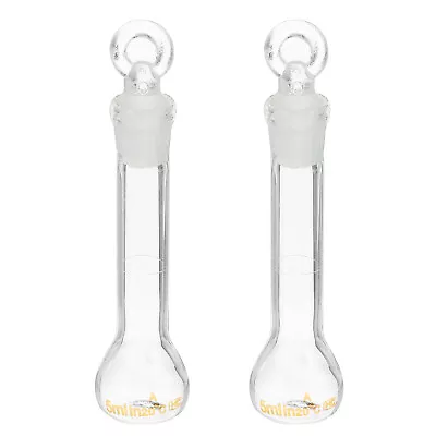 5ml 2Pcs 3.3 Borosilicate Glass Volumetric Flask With Glass Stopper Clear • $7.12
