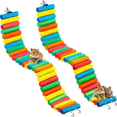 £8.39 • Buy Colorful Wooden Bridge Pet Hamster Guinea Pig Rat Ladder House Playing Toys UK