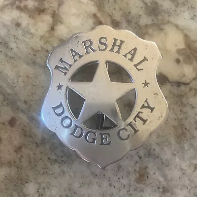 Dodge City Marshall Badge 2  Silver Tone • $15