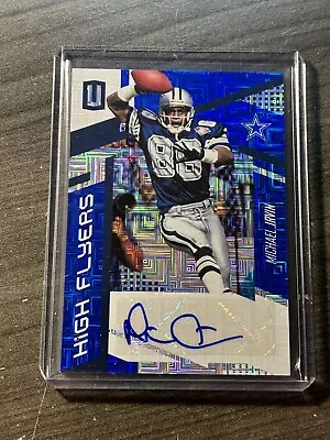 Micheal Irvin 2017 Panini Unparalleled Blue Auto 10/10 SSP Cowboys • $149.99