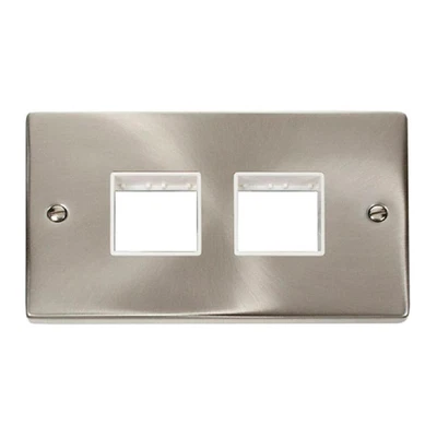 £13 • Buy Click Deco 2 Gang MiniGrid Plate (2 X 2) Aperture VPSC404WH