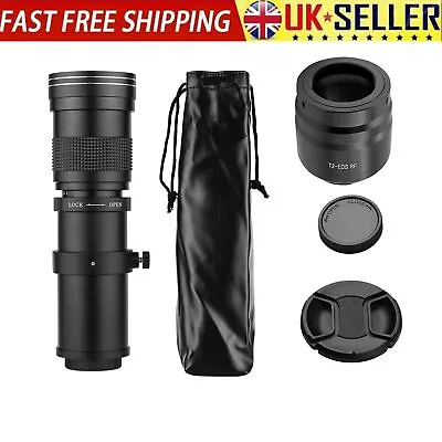 Camera MF Telephoto Zoom Lens F/8.3-16 420-800mm For Canon EOS R RF-Mount F1W0 • £60.97