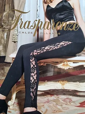 Trasparenze Poseidone Leggings With Lace Panel Down Sidesblacksize L • £17.95