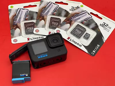 NO BOX GoPro HERO10 23 MP Action Camera Black+ BATTERY+ 3 X SD 32GB CHDHX-101-TH • $219